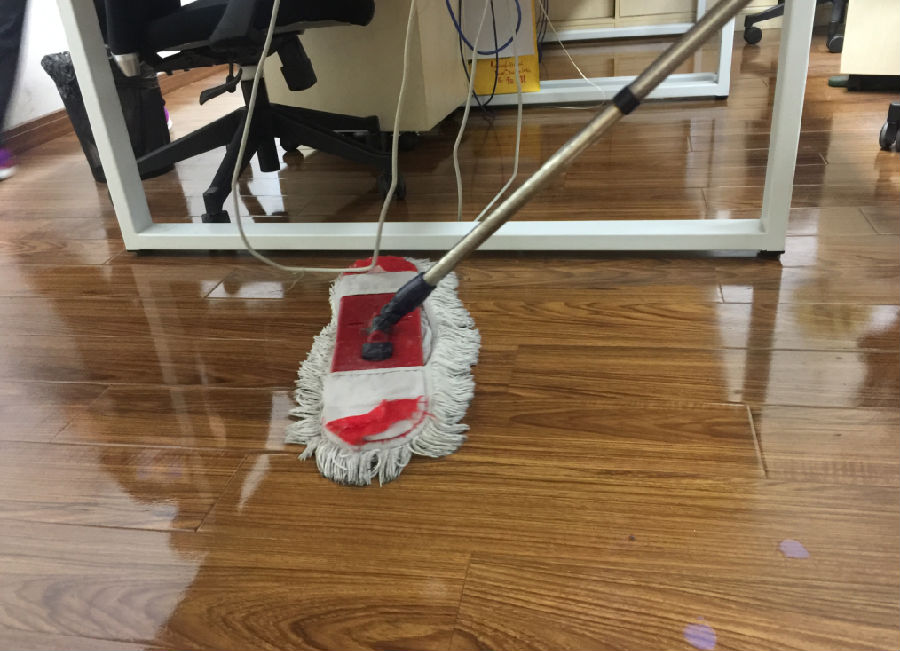 虎林市木地板保洁案例